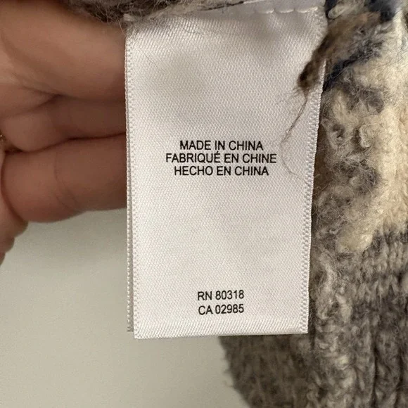 Lucky Brand Women's Boho Southwestern Aztec Shawl Collar Knit Cardigan SzXL - Picture 7 of 10